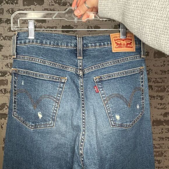 Levi’s | women denim wedgie skinny distressed button fly jeans - Picture 9 of 11